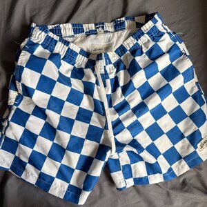 Todd Snyder x Bather 5.5" Checkerboard Swim TRUNKS Medium  $129